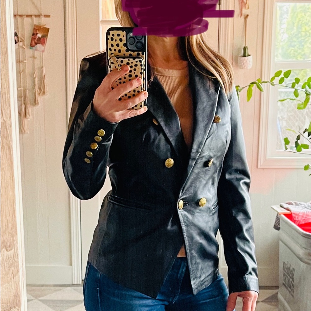 Leather blazer